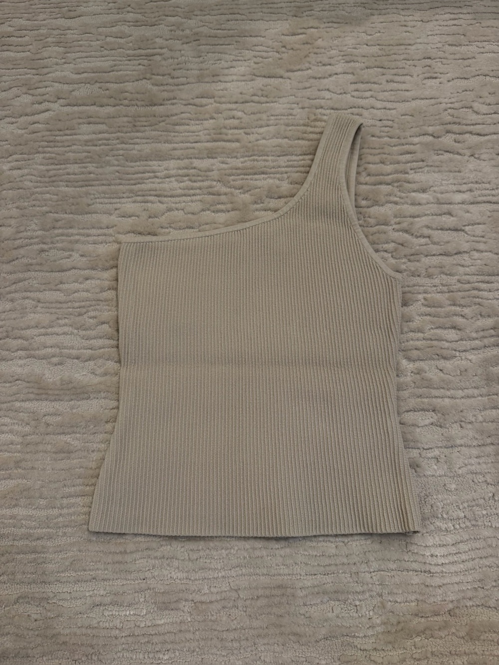 Babaton sculpt knit one shoulder tank top
